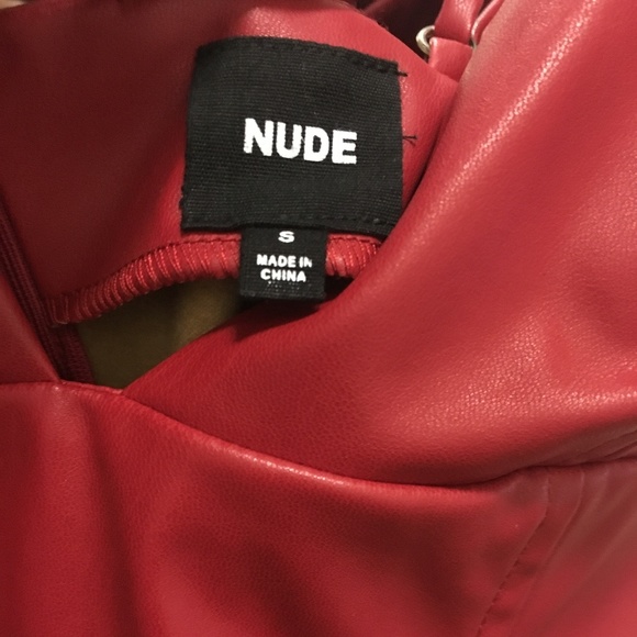Women's Red "Nude" dress - Picture 4 of 5